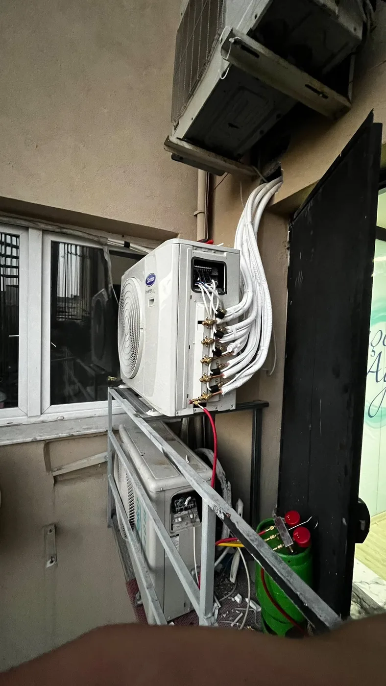 Carrier 5'li Multi Inverter Klima ve Çelik Platform Kurulumu